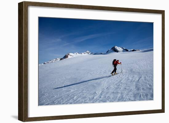 Ski Touring in Alps, Ascent to Punta San Matteo, Border of Lombardia and Trentino-Alto Adige, Italy-Carlo Morucchio-Framed Photographic Print