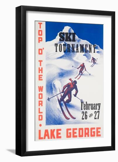 Ski Tournament Lake George-null-Framed Giclee Print