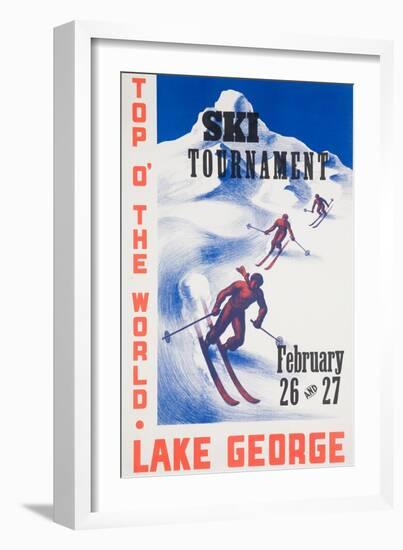 Ski Tournament Lake George-null-Framed Giclee Print