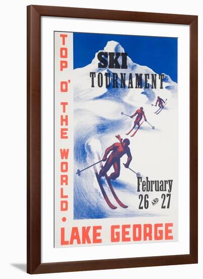 Ski Tournament Lake George-null-Framed Giclee Print