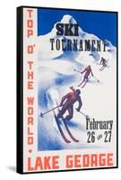 Ski Tournament Lake George-null-Framed Stretched Canvas