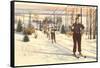 Ski Tow on Rib Mountain, Wausau, Wisconsin-null-Framed Stretched Canvas