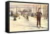 Ski Tow on Rib Mountain, Wausau, Wisconsin-null-Framed Stretched Canvas