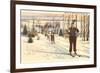Ski Tow on Rib Mountain, Wausau, Wisconsin-null-Framed Art Print