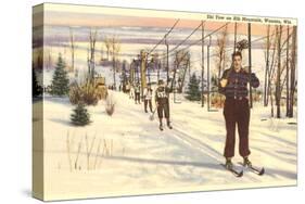Ski Tow on Rib Mountain, Wausau, Wisconsin-null-Stretched Canvas