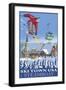 Ski Town USA - Steamboat, Colorado-Lantern Press-Framed Art Print