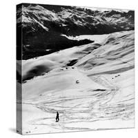 Ski Tracks on Alpine Slopes of Winter Resort-Alfred Eisenstaedt-Stretched Canvas