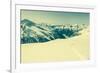 Ski Trail with Valley in the Back-Anze Bizjan-Framed Photographic Print