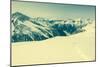 Ski Trail with Valley in the Back-Anze Bizjan-Mounted Photographic Print