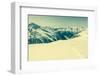 Ski Trail with Valley in the Back-Anze Bizjan-Framed Photographic Print