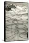 Ski Trails in Snow-null-Framed Stretched Canvas