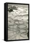 Ski Trails in Snow-null-Framed Stretched Canvas