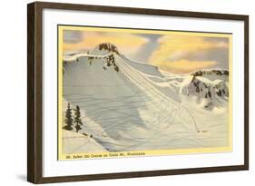 Ski Trails, Mt. Baker, Washington-null-Framed Art Print