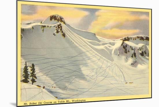 Ski Trails, Mt. Baker, Washington-null-Mounted Art Print