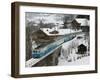 Ski Train, Gstaad, Bern, Switzerland-Walter Bibikow-Framed Photographic Print