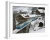 Ski Train, Gstaad, Bern, Switzerland-Walter Bibikow-Framed Photographic Print