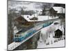 Ski Train, Gstaad, Bern, Switzerland-Walter Bibikow-Mounted Photographic Print