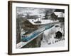 Ski Train, Gstaad, Bern, Switzerland-Walter Bibikow-Framed Photographic Print