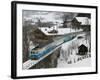 Ski Train, Gstaad, Bern, Switzerland-Walter Bibikow-Framed Photographic Print