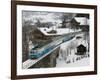 Ski Train, Gstaad, Bern, Switzerland-Walter Bibikow-Framed Photographic Print