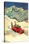 Ski Truck in Alps-null-Stretched Canvas