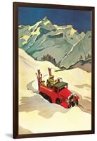 Ski Truck in Alps-null-Framed Art Print