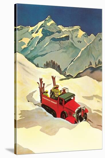 Ski Truck in Alps-null-Stretched Canvas