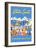 Ski Whistler, BC, Canada-null-Framed Art Print