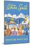 Ski Whistler, BC, Canada-null-Mounted Art Print