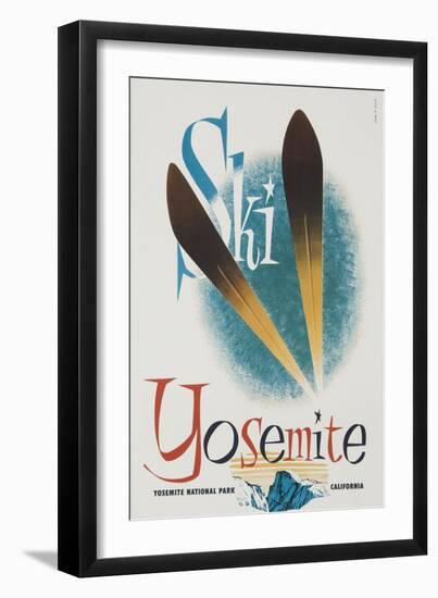 Ski Yosemite Travel Poster-null-Framed Giclee Print