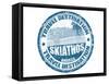 Skiathos Stamp-radubalint-Framed Stretched Canvas