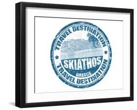 Skiathos Stamp-radubalint-Framed Art Print