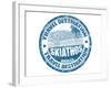 Skiathos Stamp-radubalint-Framed Art Print