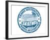 Skiathos Stamp-radubalint-Framed Art Print