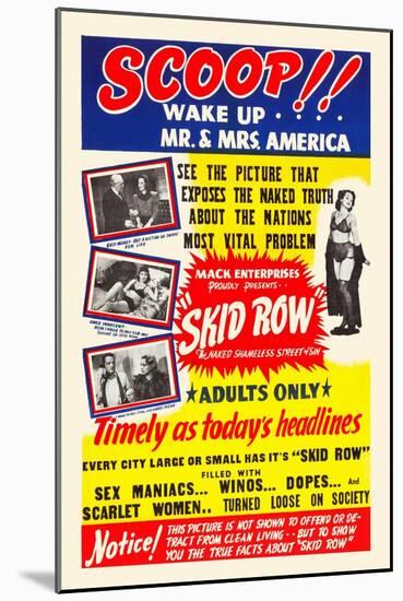 Skid Row-Scoop-Wake Up America-Mack Enterprise-Mounted Art Print