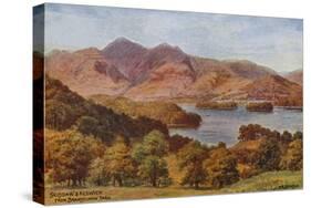 Skiddaw and Keswick from Brandelhow Park, Lake District-Alfred Robert Quinton-Stretched Canvas