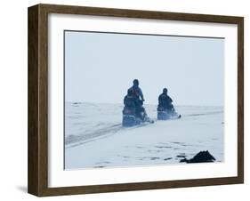 Skidooing on Langjokull Glacier, Iceland, Polar Regions-Ethel Davies-Framed Photographic Print