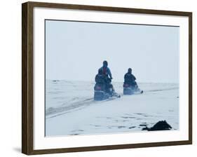 Skidooing on Langjokull Glacier, Iceland, Polar Regions-Ethel Davies-Framed Photographic Print