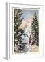 Skier at Alta, Utah-null-Framed Art Print