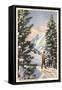 Skier at Alta, Utah-null-Framed Stretched Canvas