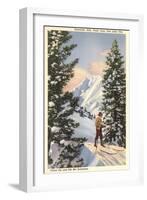 Skier at Alta, Utah-null-Framed Art Print