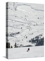 Skier at Jackson Hole Ski, Jackson Hole, Wyoming, United States of America, North America-Kimberly Walker-Stretched Canvas