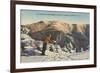 Skier at Mt. Lafayette, New Hampshire-null-Framed Premium Giclee Print