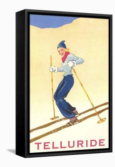 Skier at Telluride, Colorado-null-Framed Stretched Canvas
