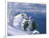 Skier Atop a Mountain-null-Framed Photographic Print