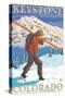 Skier Carrying - Keystone, Colorado, c.2008-Lantern Press-Stretched Canvas