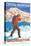 Skier Carrying Snow Skis, Crystal Mountain, Washington-Lantern Press-Stretched Canvas