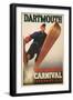 Skier, Dartmouth Winter Carnival-null-Framed Art Print