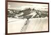 Skier Doing Herring-Bone Uphill-null-Framed Art Print