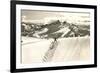 Skier Doing Herring-Bone Uphill-null-Framed Premium Giclee Print